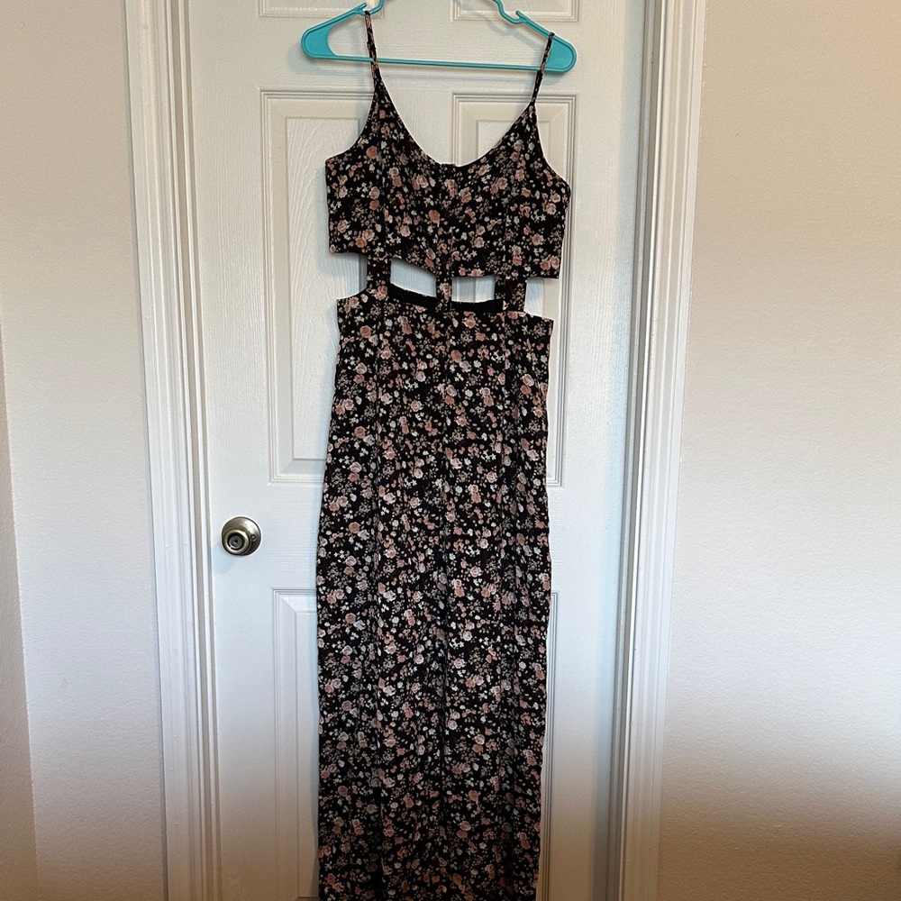 Pins and Needles Floral Cutout Maxi Dress